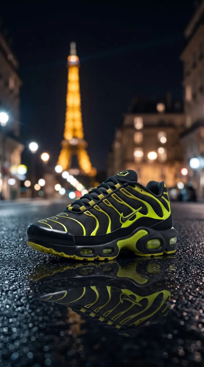 Nike Air Max Plus PS CD0610-028 Black/Black-Cyber-Pacific Moss